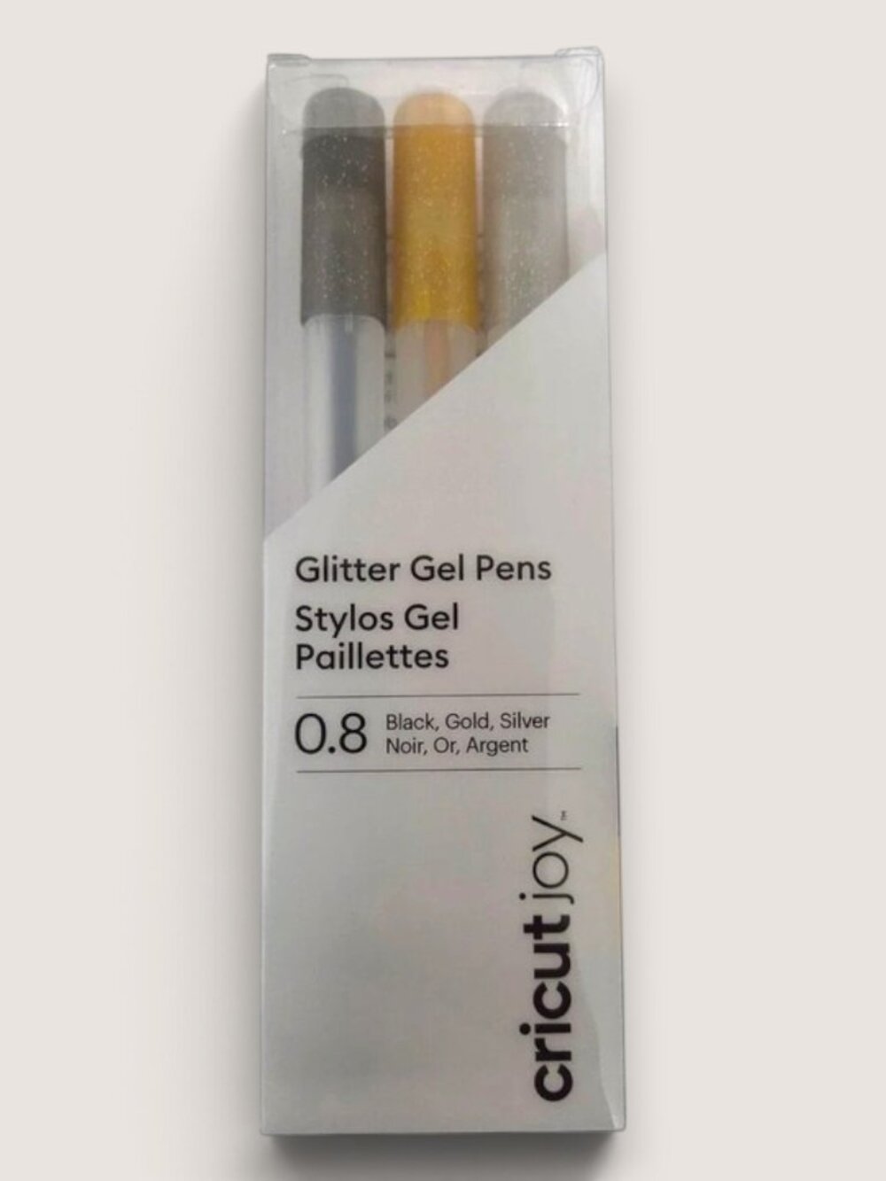Cricut Joy Glitter Gel Pens Black Gold Silver 0.8mm 3 Pack New in Box NIB